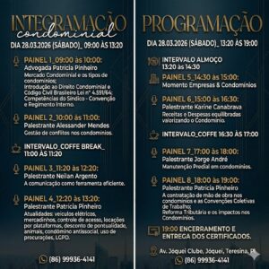 Programação do evento